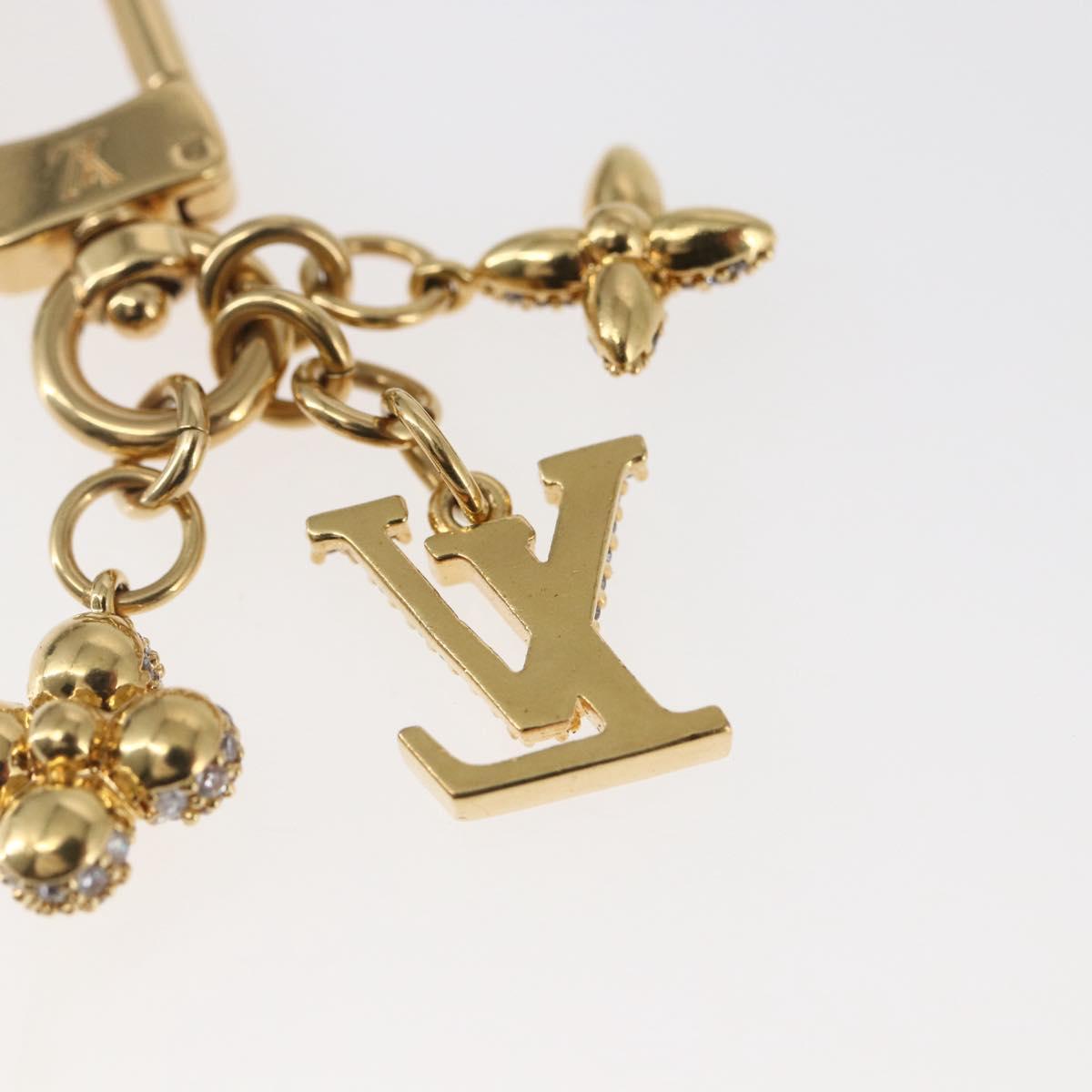 LOUIS VUITTON Micro Charm LV Iconic Key Holder metal Gold M01566 LV Auth 146531