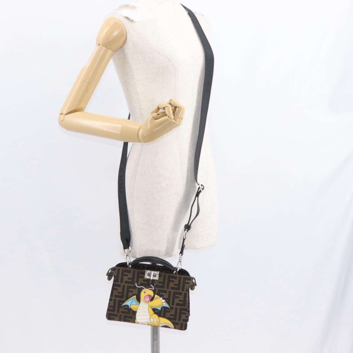 FENDI POKÉMON Fragment Collaboration Peek A Boo Bag 2way Brown Auth 146549SM