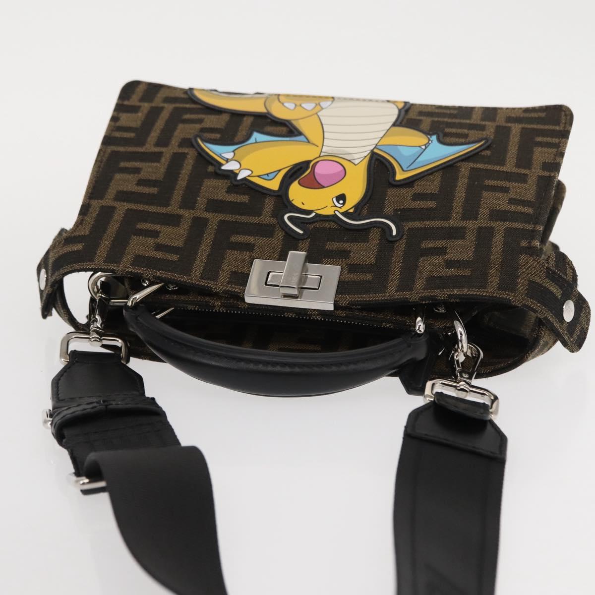 FENDI POKÉMON Fragment Collaboration Peek A Boo Bag 2way Brown Auth 146549SM