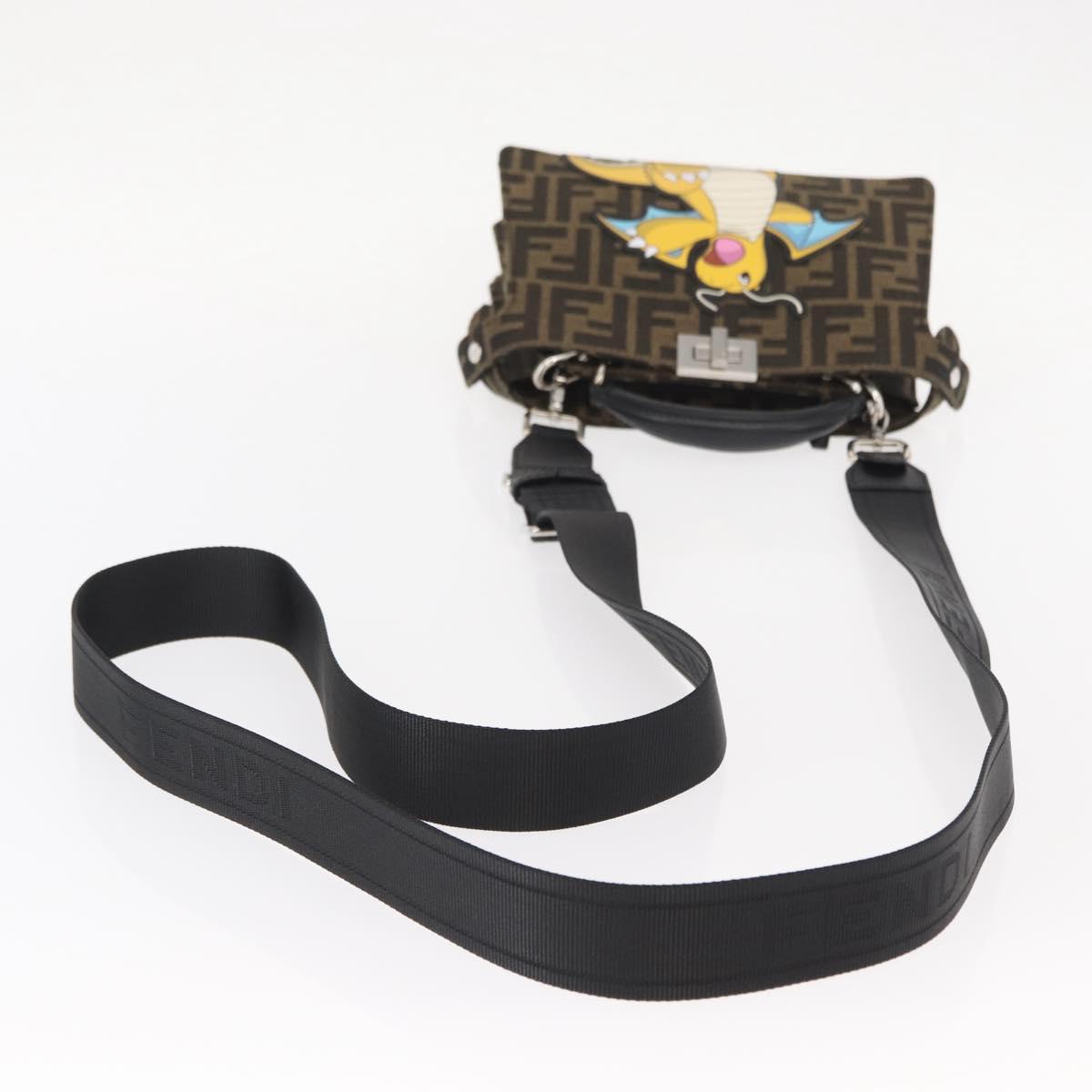 FENDI POKÉMON Fragment Collaboration Peek A Boo Bag 2way Brown Auth 146549SM