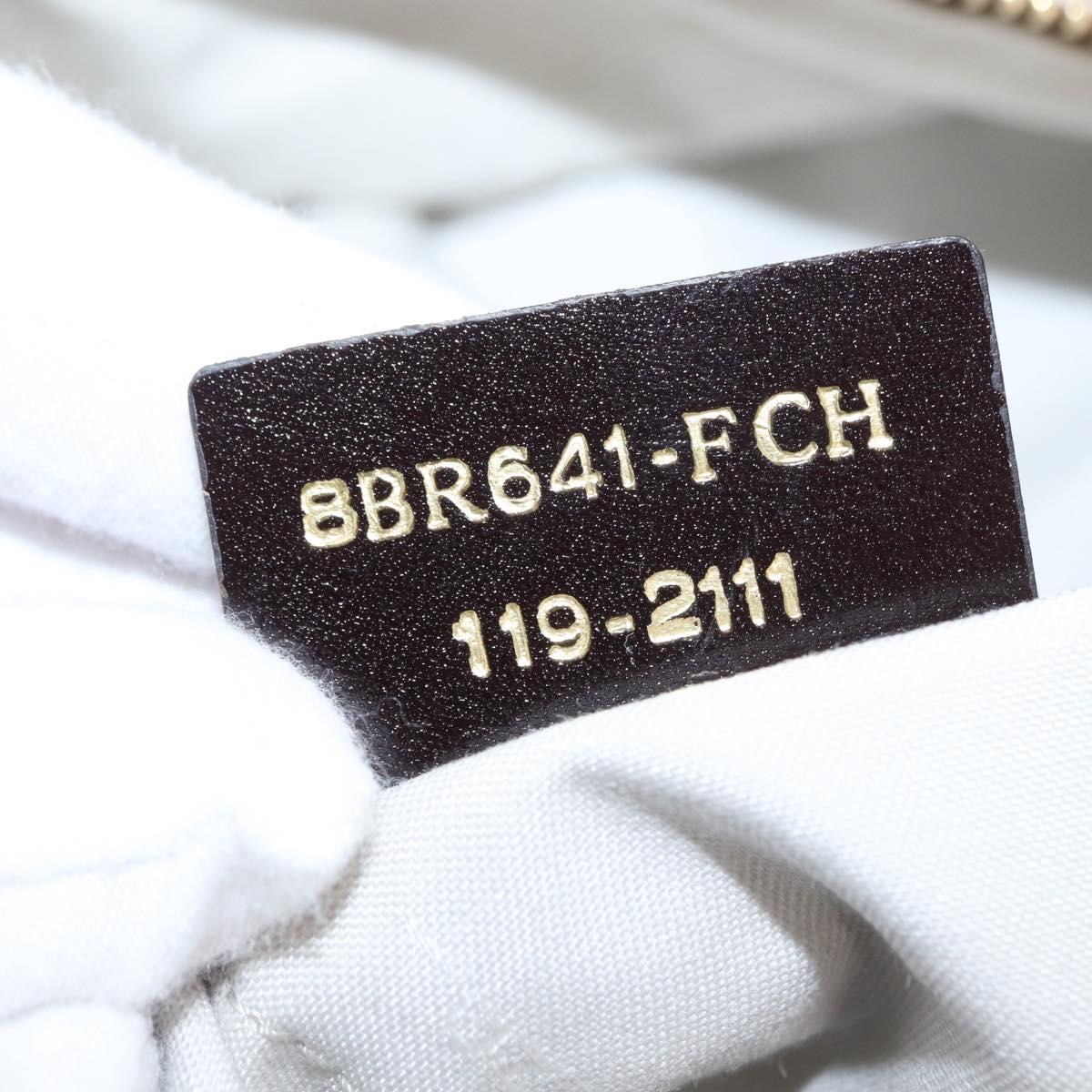 FENDI Zucchino Canvas Tote Bag White Brown Auth 146551V