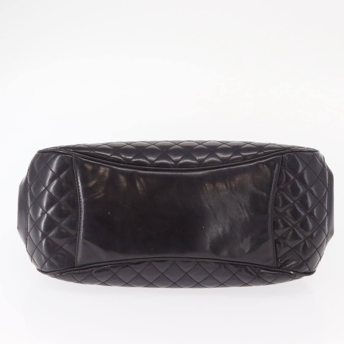 CHANEL Matelasse Chain Bag Patent leather 2way Purple Silver CC Auth 146555V