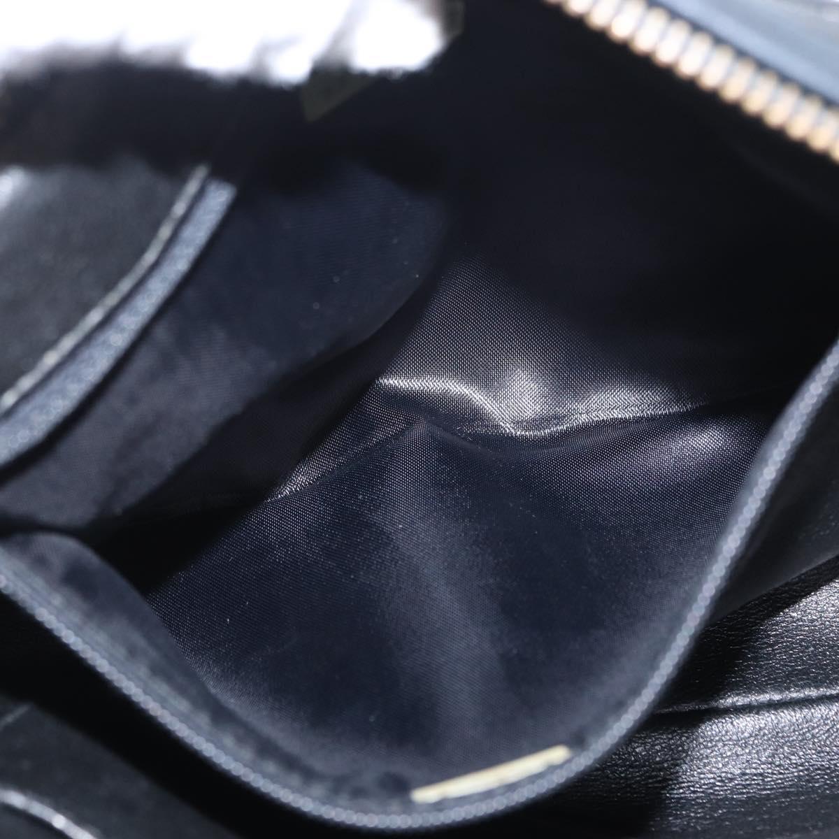 CHANEL Matelasse Chain Shoulder Bag Lamb Skin Black Gold CC Auth 146556V