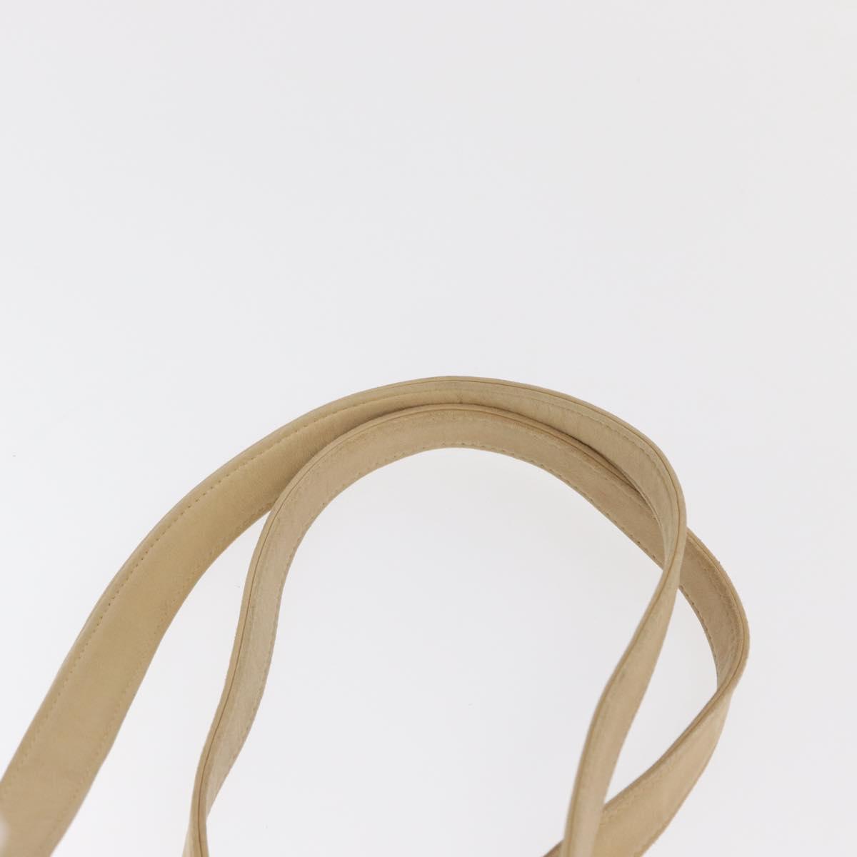 CHANEL Matelasse Backpack Lamb Skin Beige Gold CC Auth 146557V