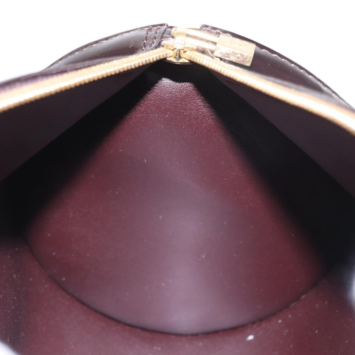 LOUIS VUITTON Monogram Vernis Bedford Hand Bag Amarante M91996 LV Auth 146559V