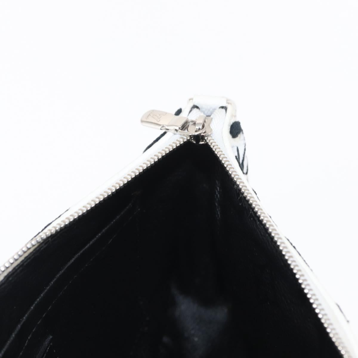 LOUIS VUITTON Monogram Tuftage Pochette Accessoires White M45565 LV Auth 146561M