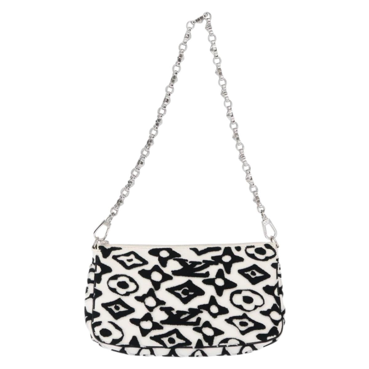 LOUIS VUITTON Monogram Tuftage Pochette Accessoires White M45565 LV Auth 146561M