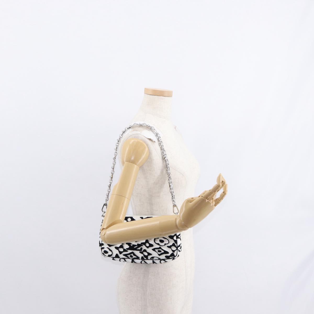 LOUIS VUITTON Monogram Tuftage Pochette Accessoires White M45565 LV Auth 146561M