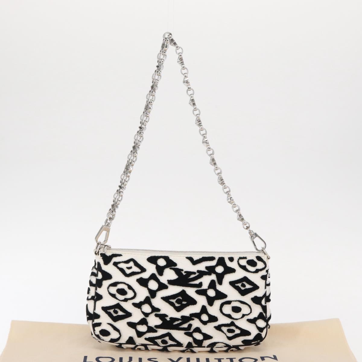 LOUIS VUITTON Monogram Tuftage Pochette Accessoires White M45565 LV Auth 146561M