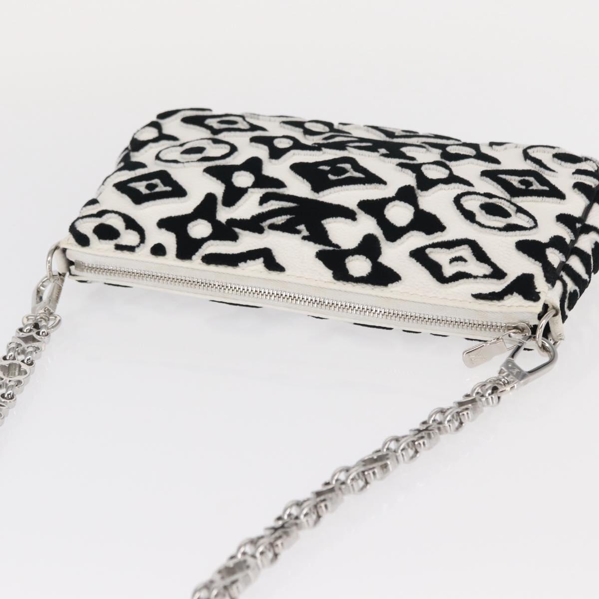 LOUIS VUITTON Monogram Tuftage Pochette Accessoires White M45565 LV Auth 146561M