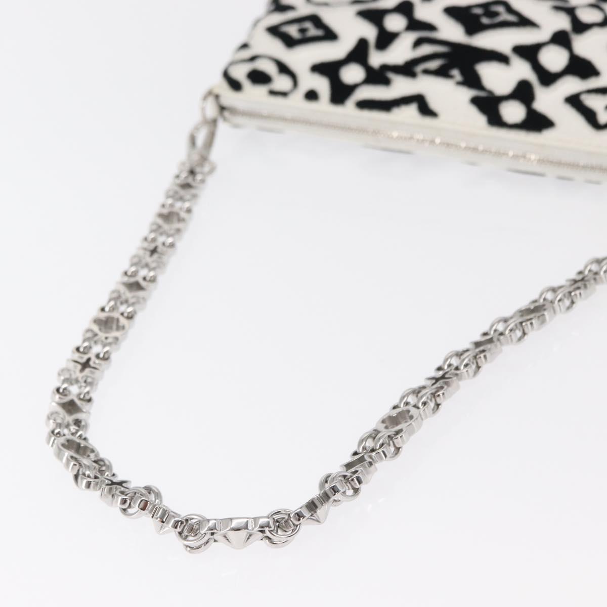 LOUIS VUITTON Monogram Tuftage Pochette Accessoires White M45565 LV Auth 146561M