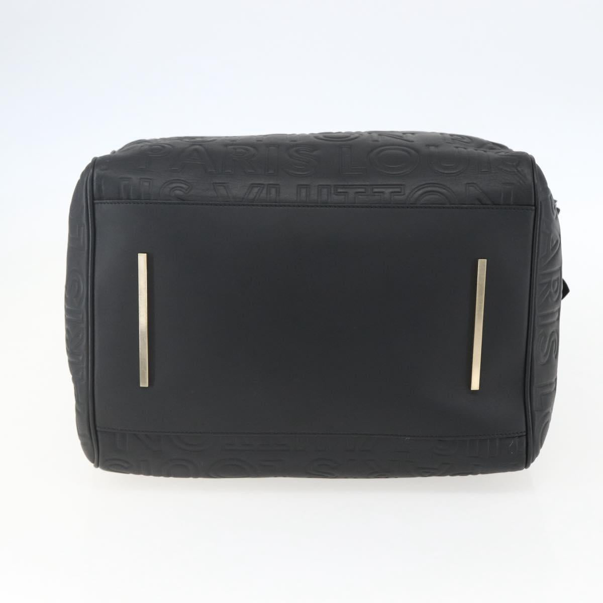LOUIS VUITTON Paris Speedy Cube Hand Bag Leather Black M95816 LV Auth 146562SM