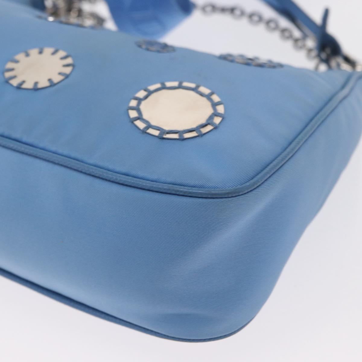 PRADA Re-edition Shoulder Bag Nylon 2way Light Blue 1BH204 Auth 146563SAM