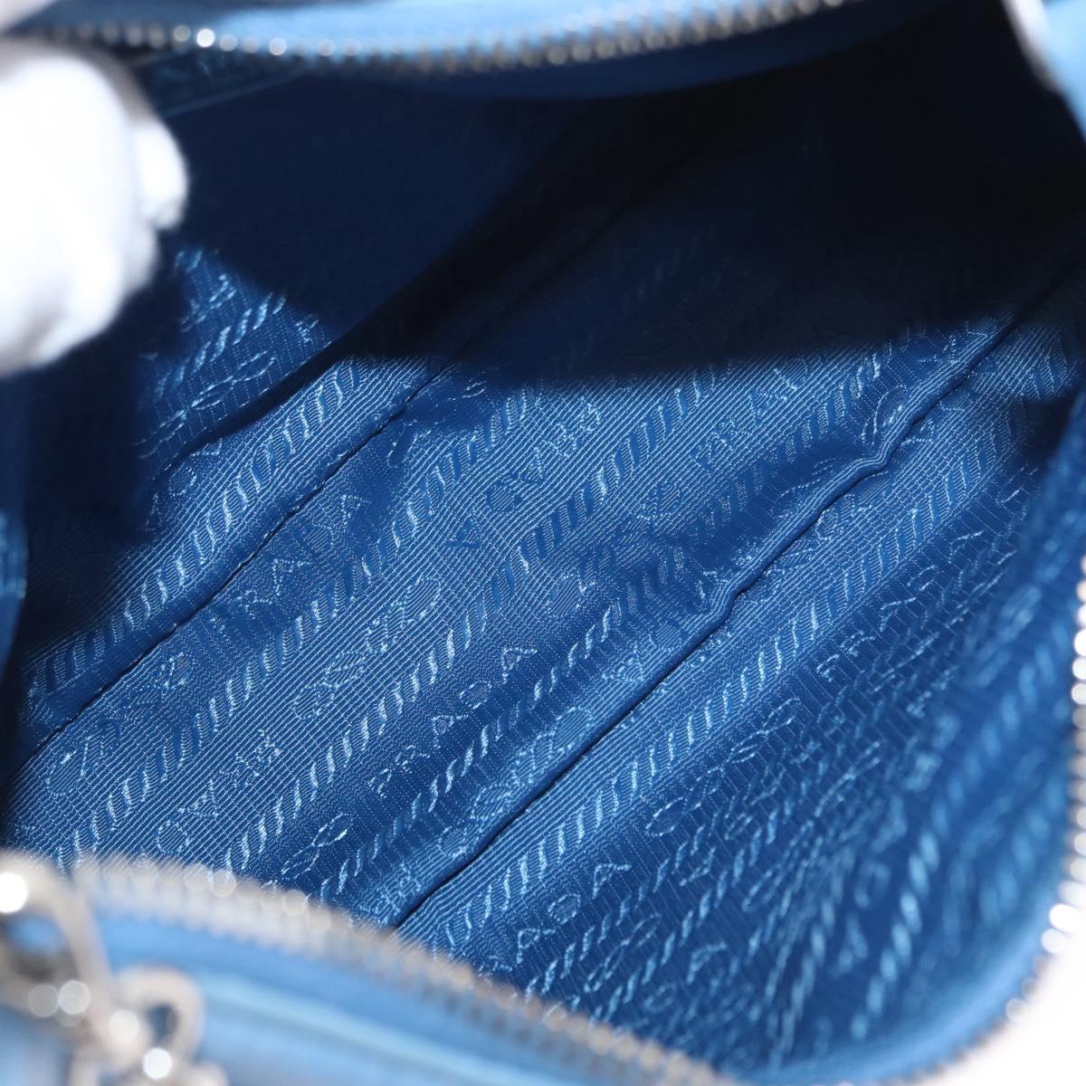 PRADA Re-edition Shoulder Bag Nylon 2way Light Blue 1BH204 Auth 146563SAM
