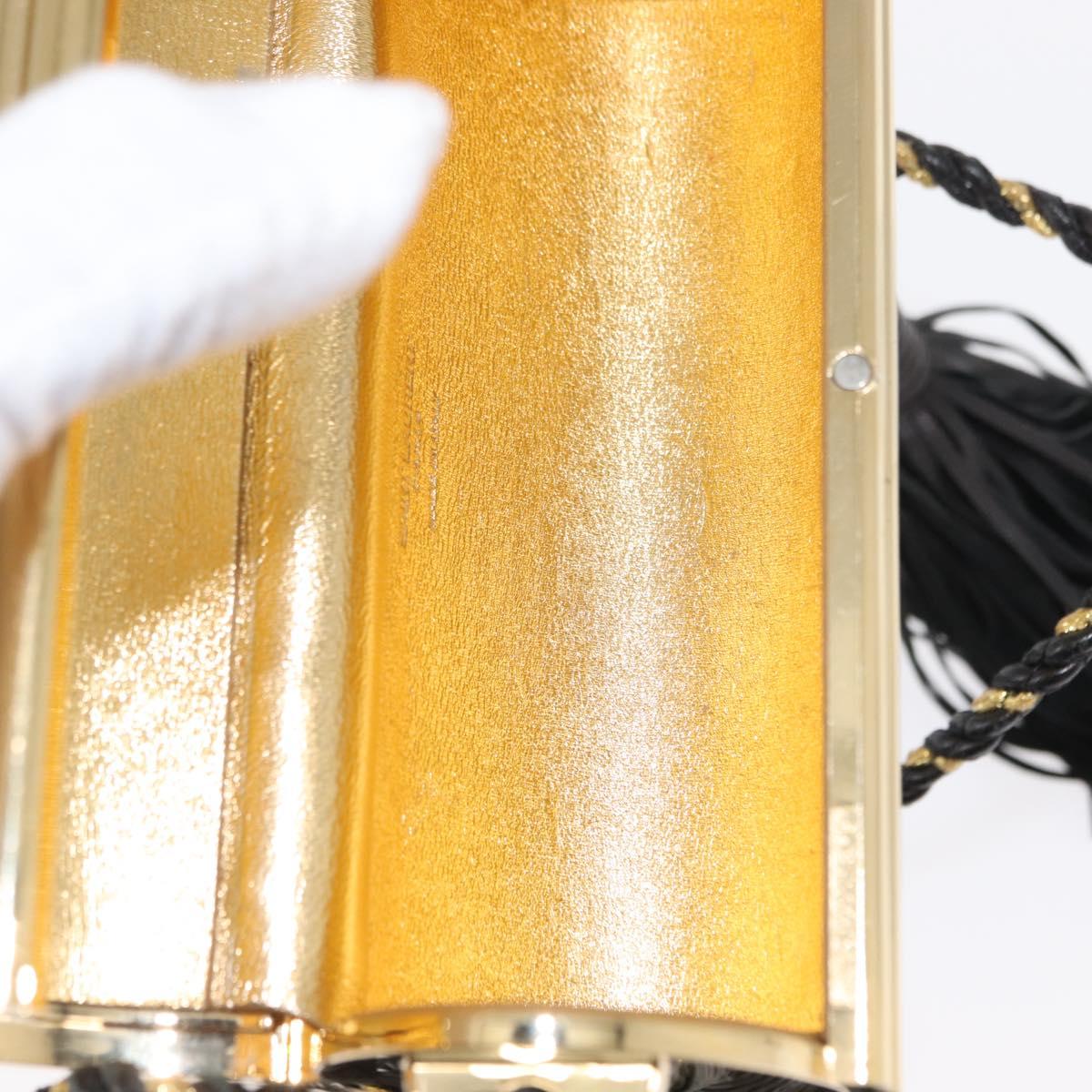 SAINT LAURENT Chain Cassandra Shoulder Bag plastic Gold Auth 146564SAM