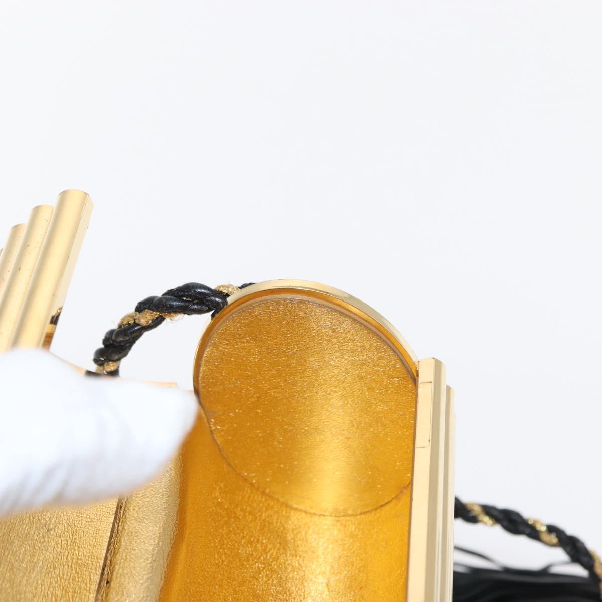 SAINT LAURENT Chain Cassandra Shoulder Bag plastic Gold Auth 146564SAM