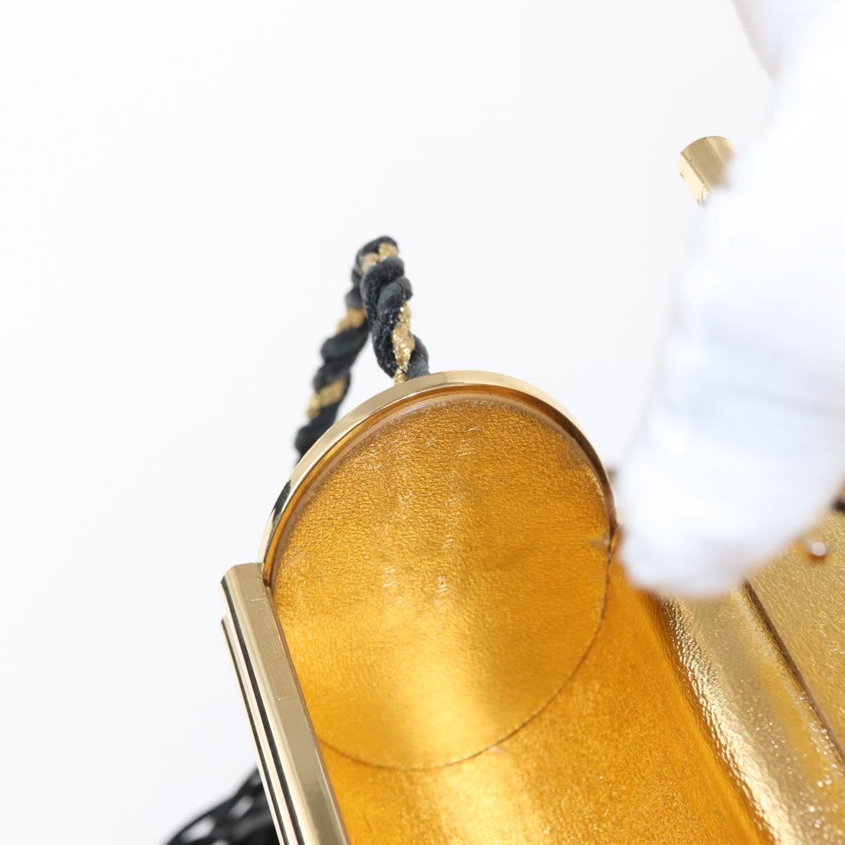 SAINT LAURENT Chain Cassandra Shoulder Bag plastic Gold Auth 146564SAM