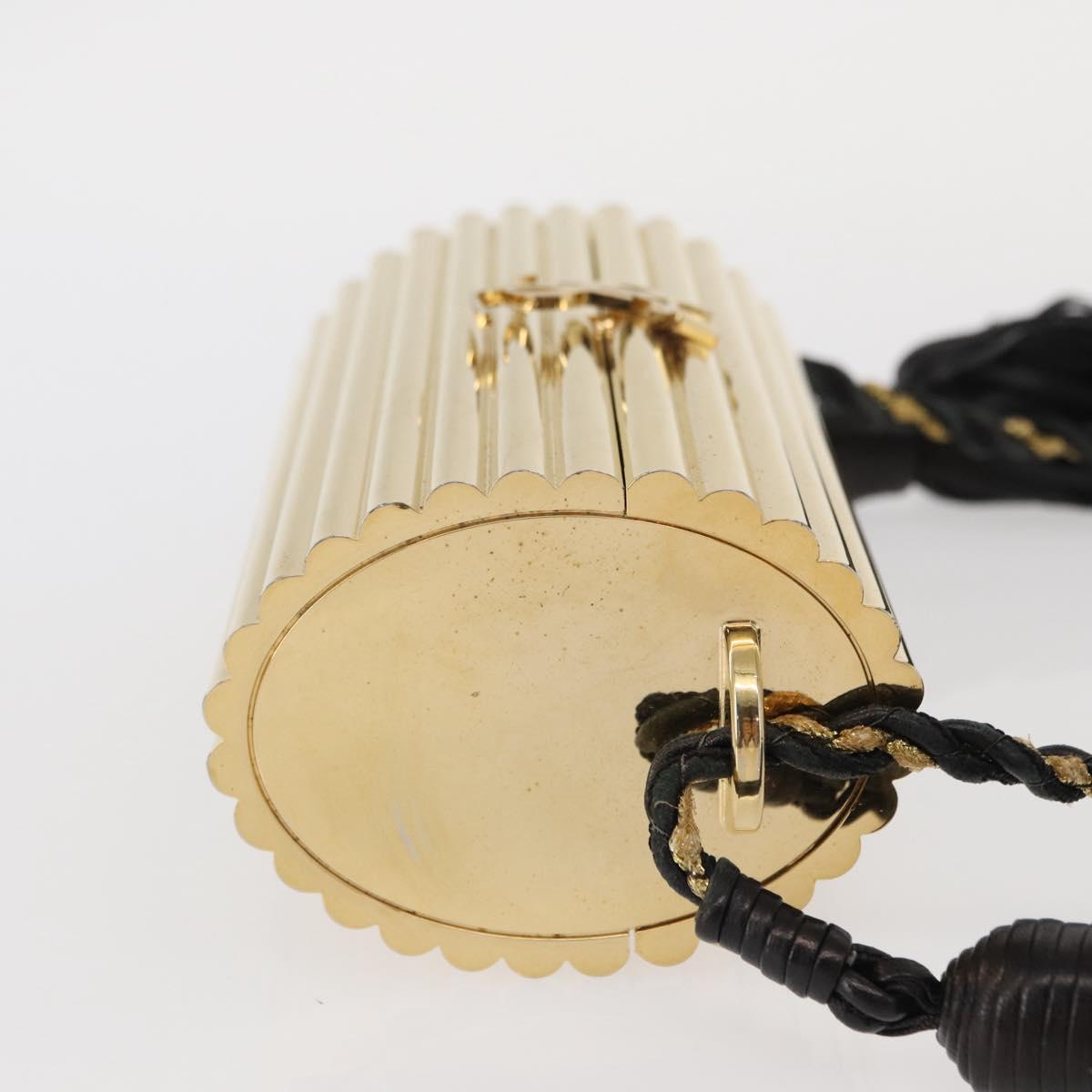 SAINT LAURENT Chain Cassandra Shoulder Bag plastic Gold Auth 146564SAM