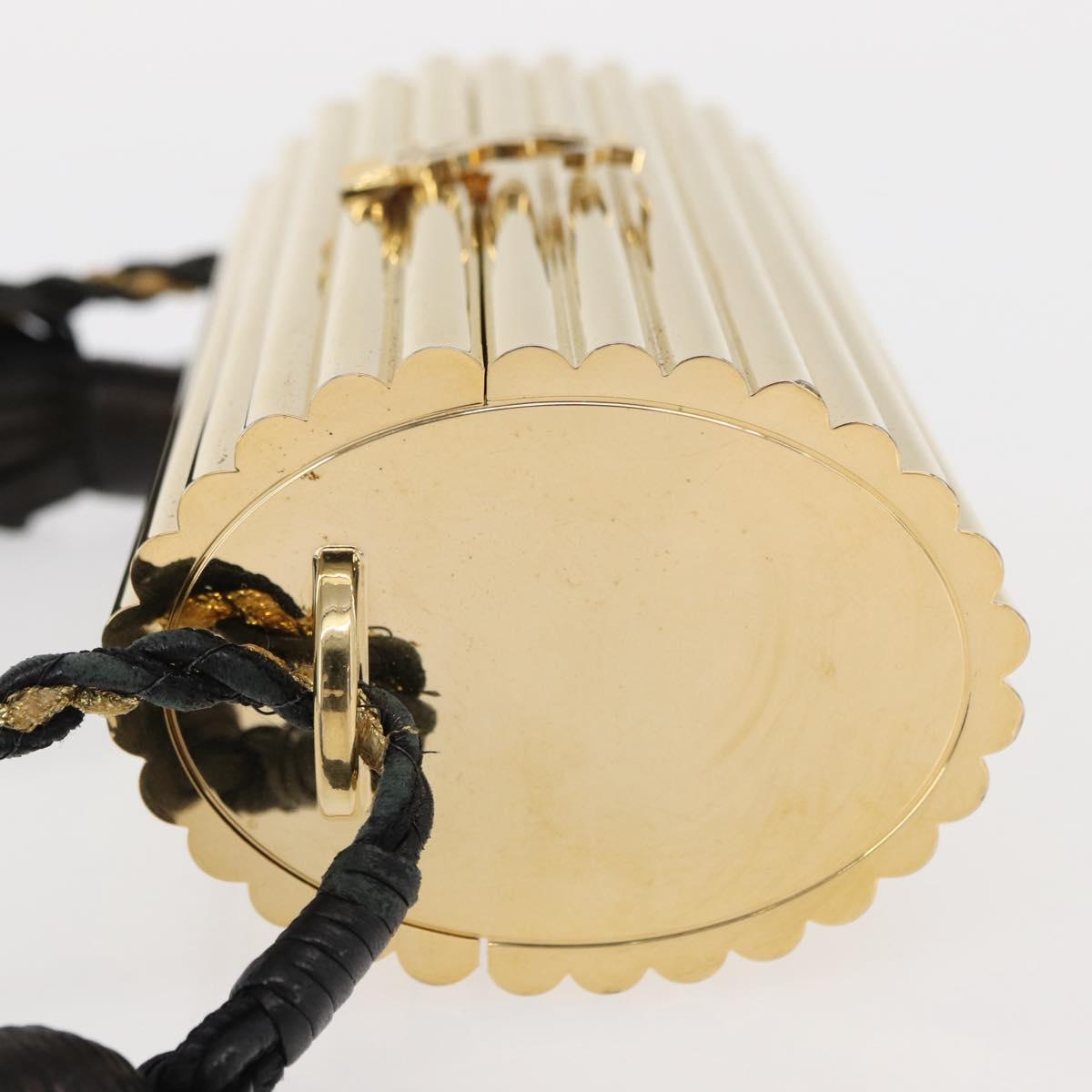 SAINT LAURENT Chain Cassandra Shoulder Bag plastic Gold Auth 146564SAM