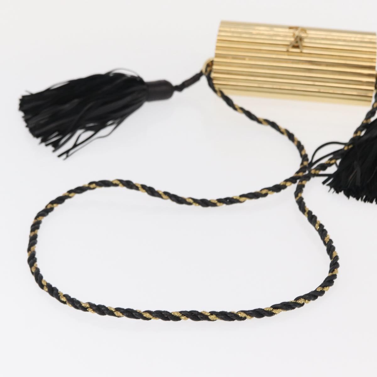 SAINT LAURENT Chain Cassandra Shoulder Bag plastic Gold Auth 146564SAM