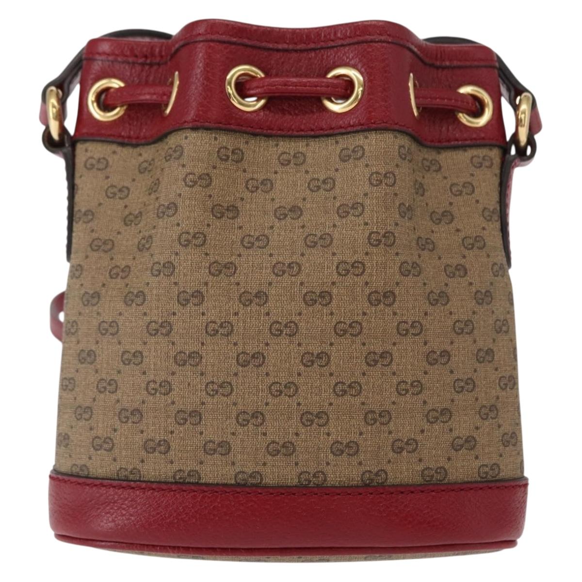 GUCCI Micro GG Supreme Doraemon Collaboration Bag PVC Beige 647801 Auth 146566SM