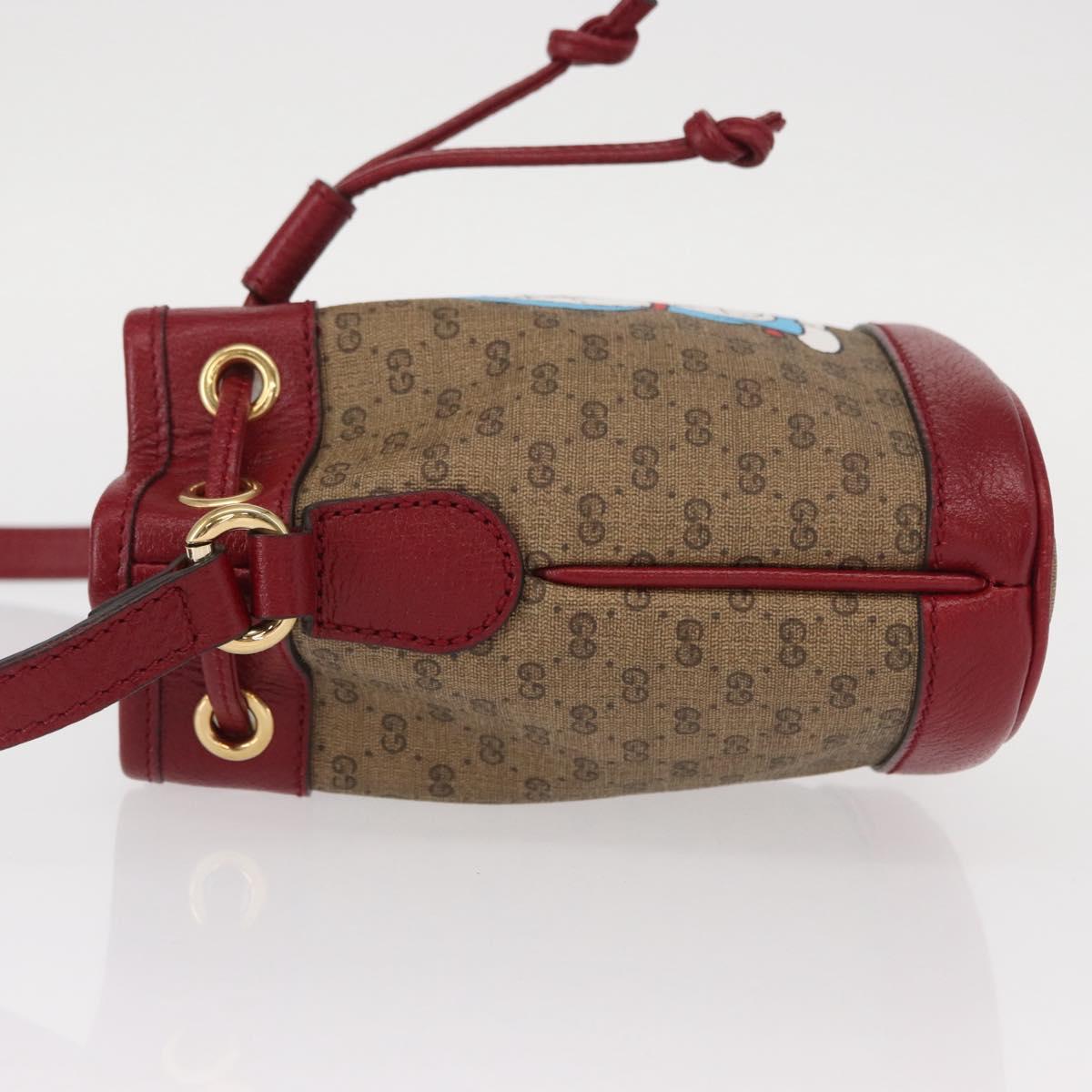 GUCCI Micro GG Supreme Doraemon Collaboration Bag PVC Beige 647801 Auth 146566SM