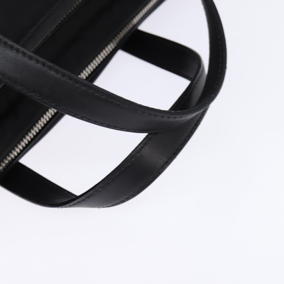 PRADA Business Bag Nylon Black Silver Auth 146573