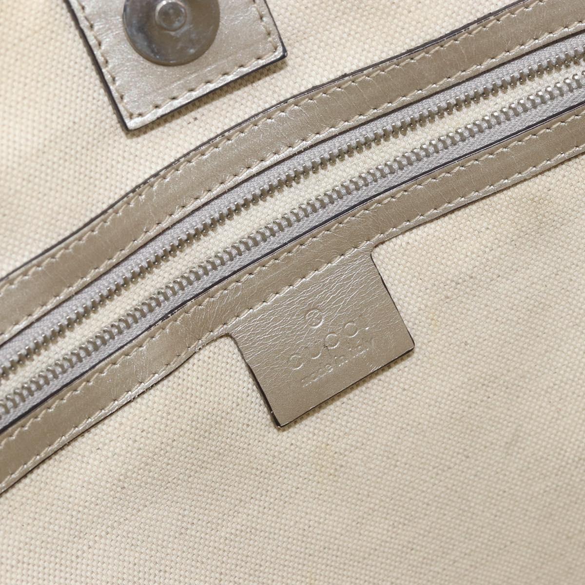 GUCCI GG Implementation Tote Bag Silver 197953 Auth 146574