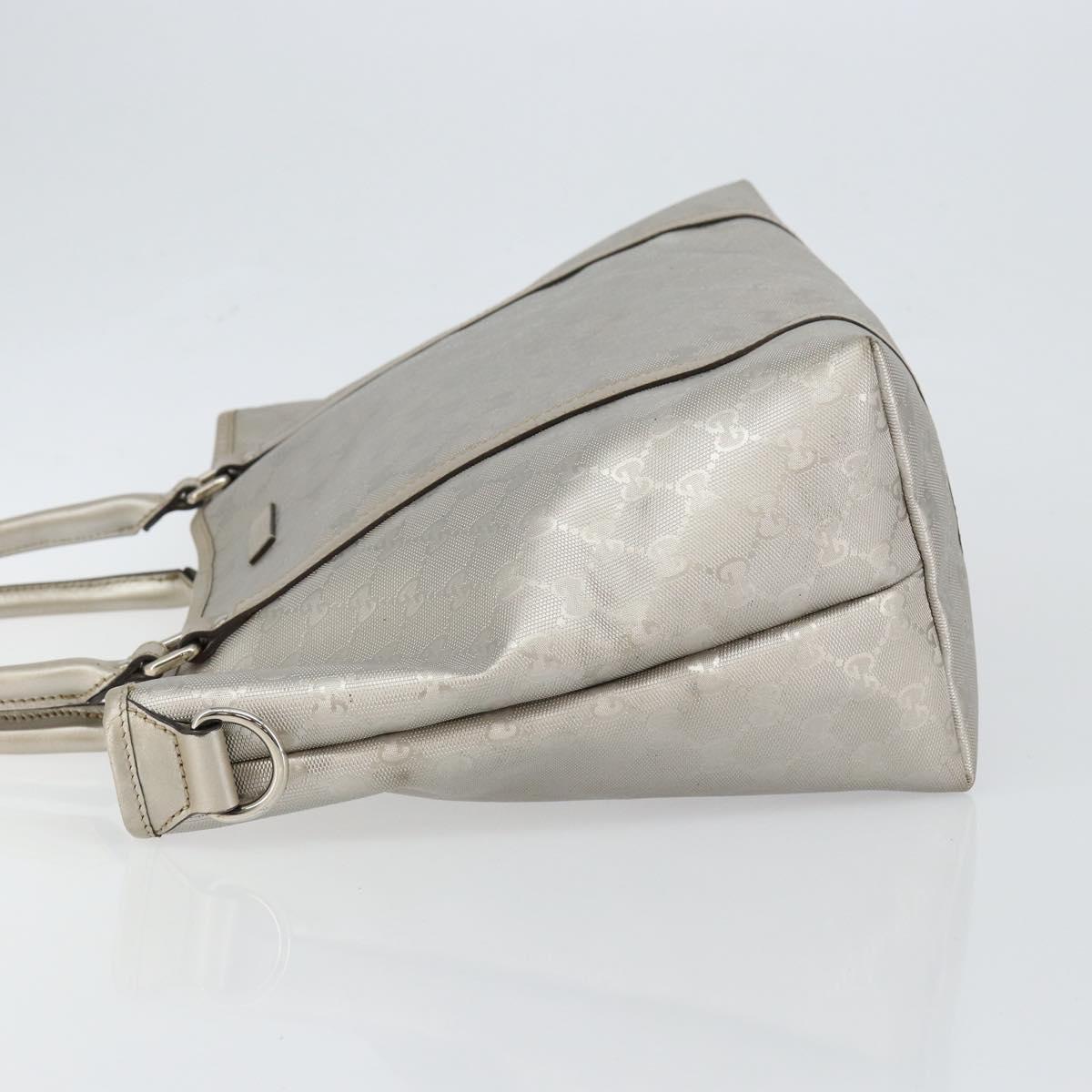 GUCCI GG Implementation Tote Bag Silver 197953 Auth 146574