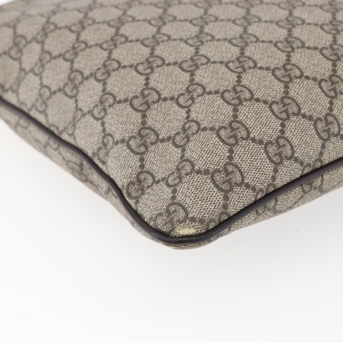 GUCCI GG Supreme Shoulder Bag PVC Beige Gold 201446 Auth 146578