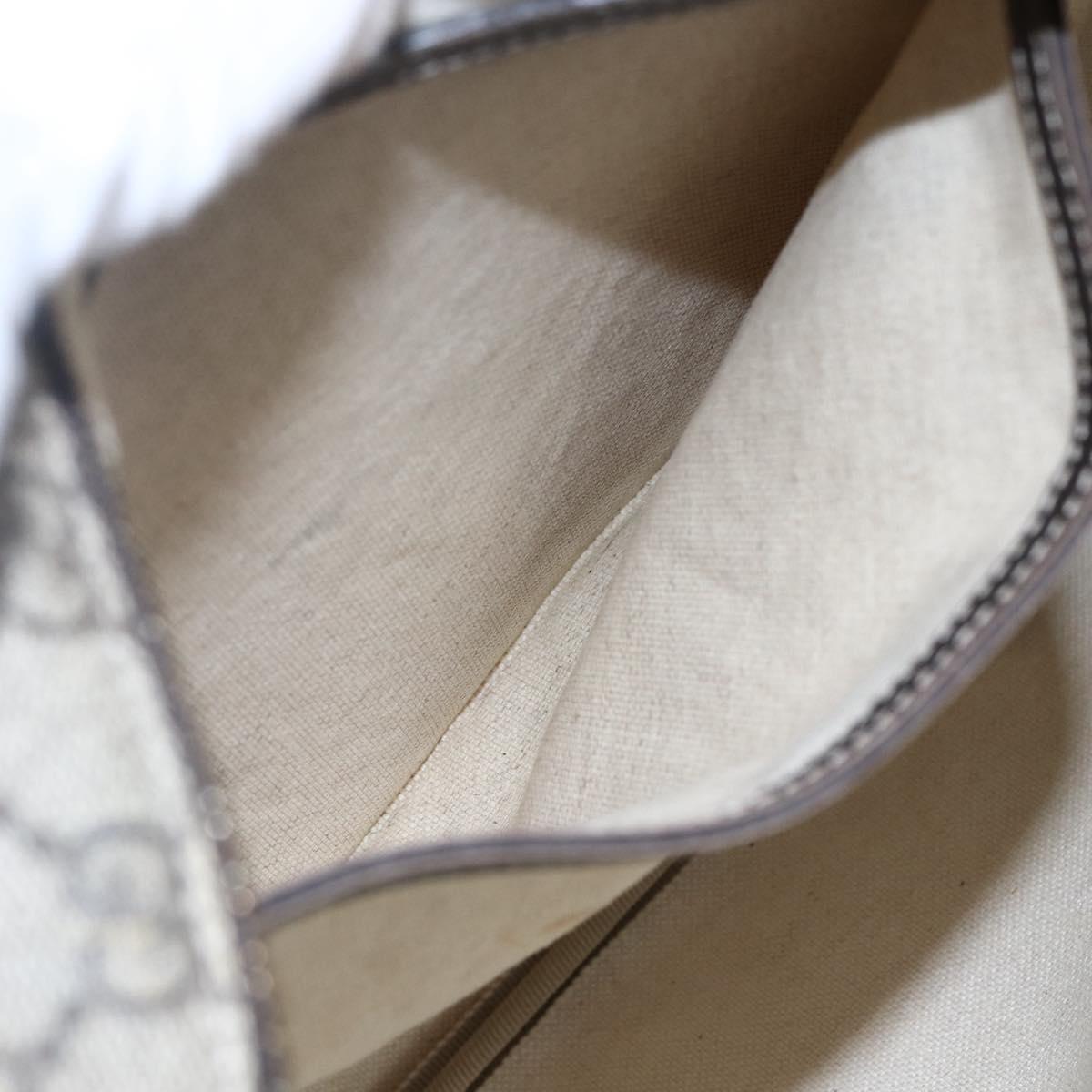 GUCCI GG Supreme Shoulder Bag PVC Beige Gold 201446 Auth 146578