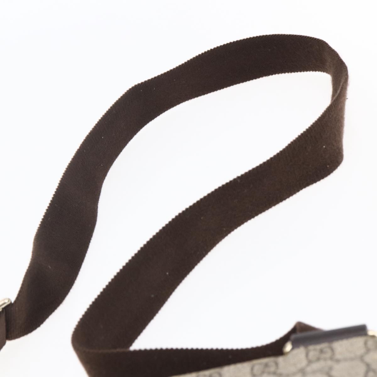 GUCCI GG Supreme Shoulder Bag PVC Beige Gold 201446 Auth 146578