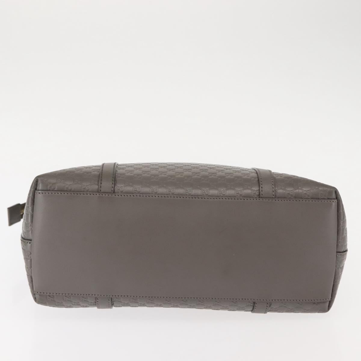 GUCCI Micro GG Guccissima Bag Leather Outlet Light gray 449656 Auth 146581