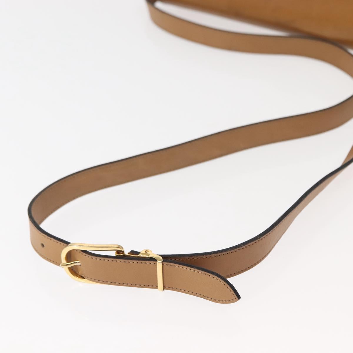 Christian Dior Honeycomb Canvas Shoulder Bag PVC Black Brown gold Auth 146582