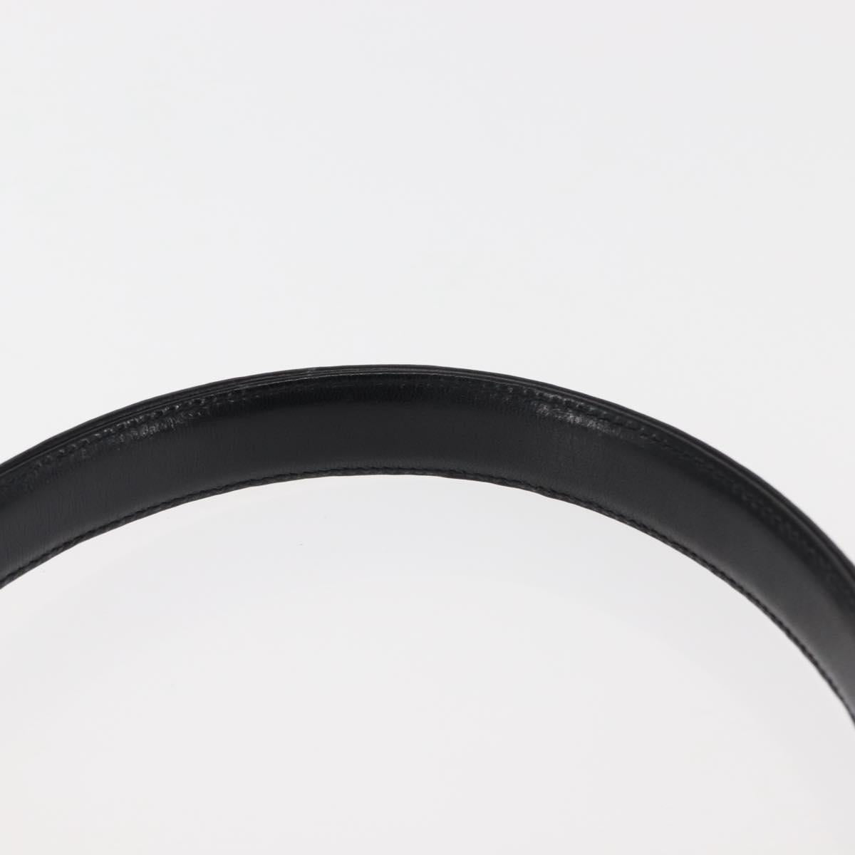 GIVENCHY Hand Bag Leather Black Gold Auth 146592