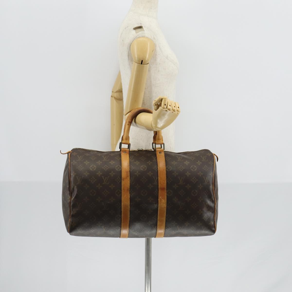 LOUIS VUITTON Monogram Keepall 45 Boston Bag M41428 LV Auth 146595