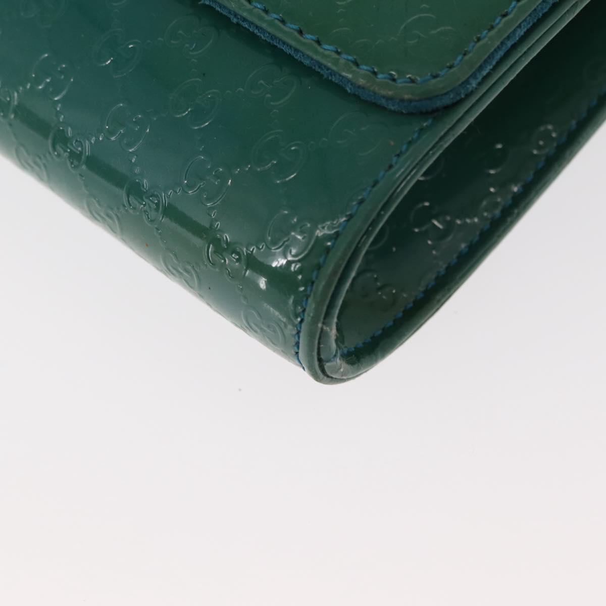 GUCCI Micro GG Canvas Clutch Bag Enamel Blue 339249 Auth 146600