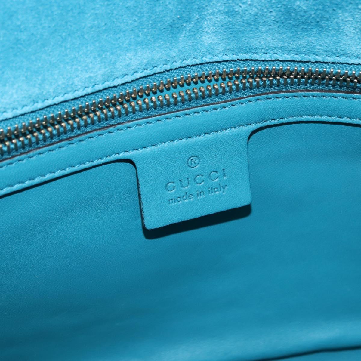 GUCCI Micro GG Canvas Clutch Bag Enamel Blue 339249 Auth 146600