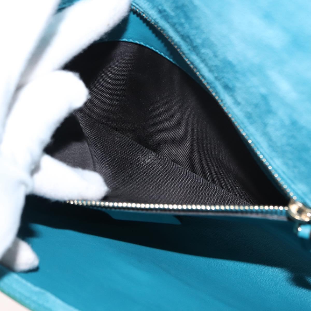 GUCCI Micro GG Canvas Clutch Bag Enamel Blue 339249 Auth 146600