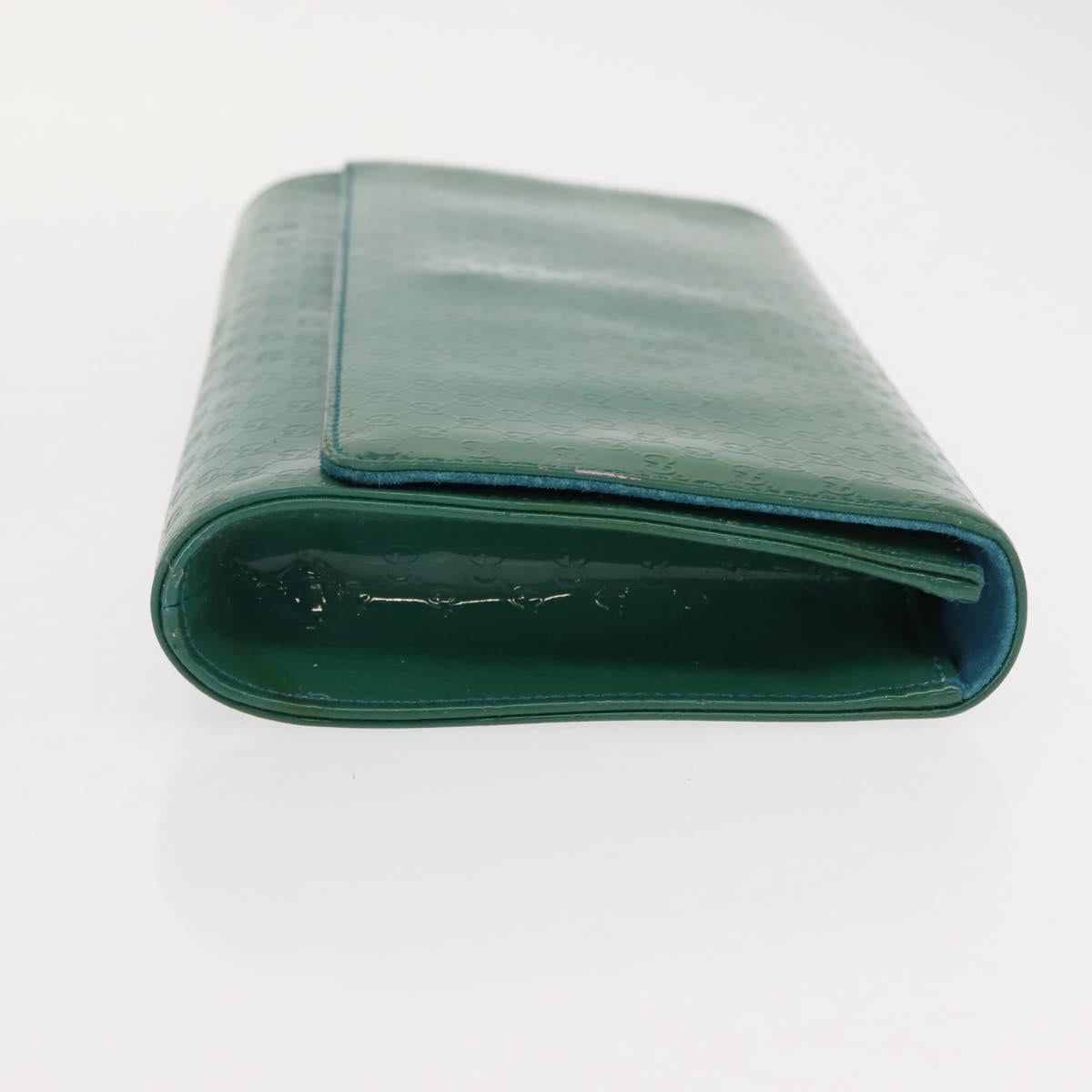 GUCCI Micro GG Canvas Clutch Bag Enamel Blue 339249 Auth 146600