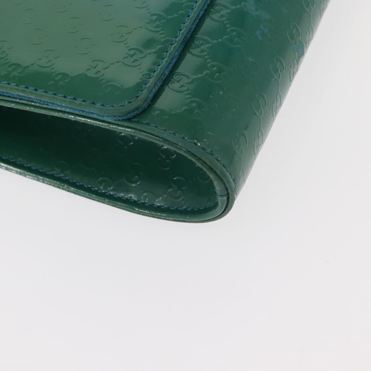 GUCCI Micro GG Canvas Clutch Bag Enamel Blue 339249 Auth 146600