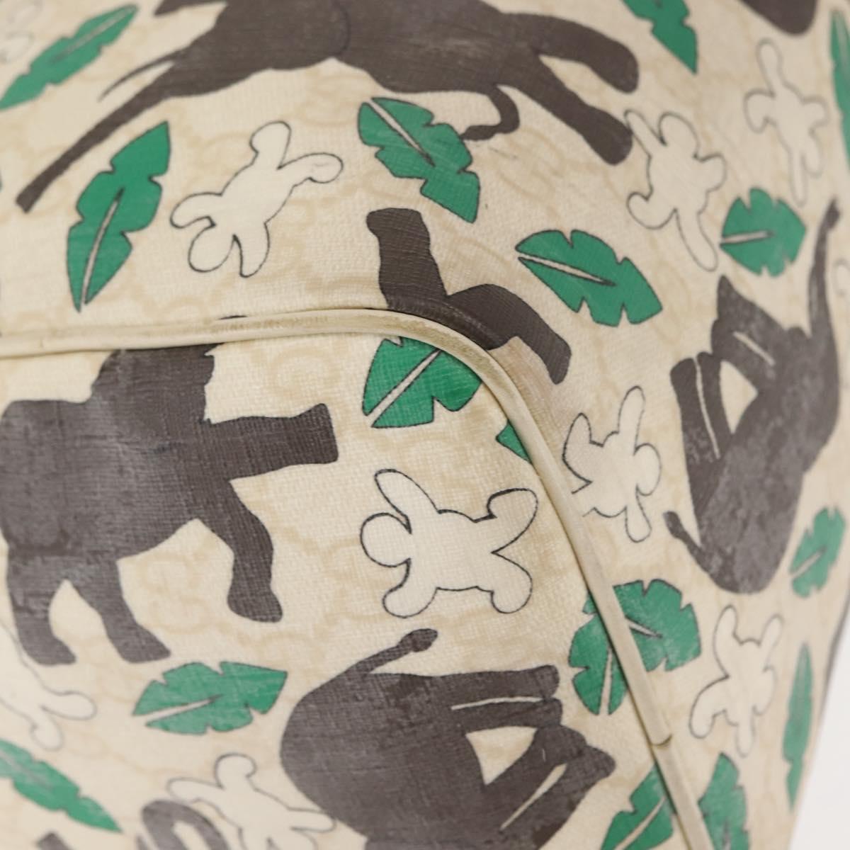 GUCCI GG Supreme Hand Bag PVC White 189895 Auth 146608