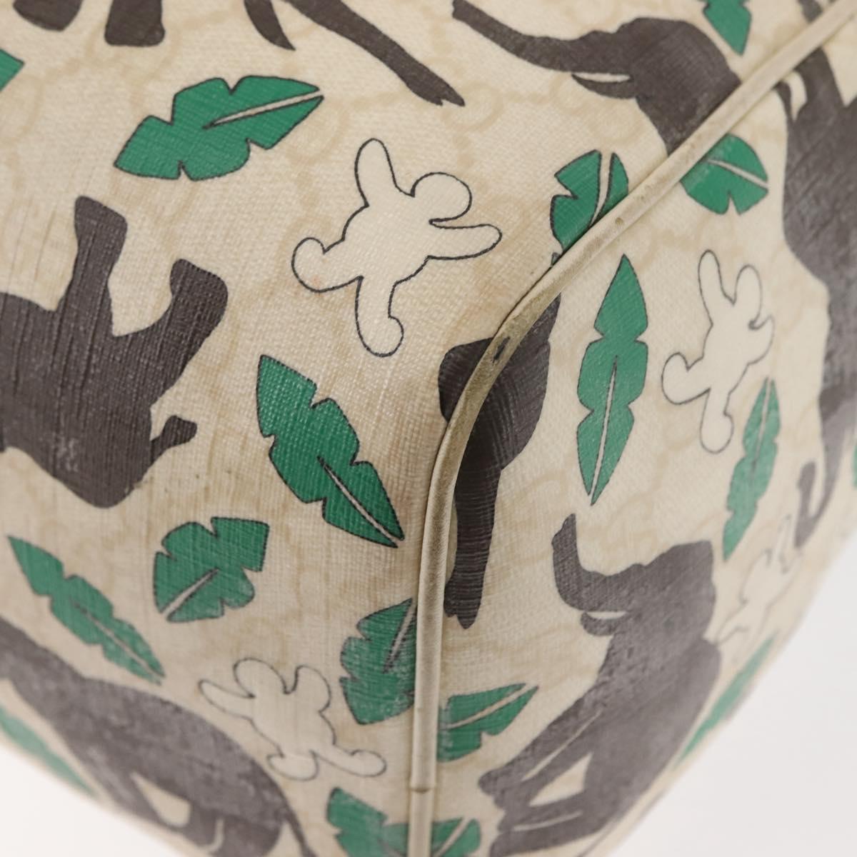 GUCCI GG Supreme Hand Bag PVC White 189895 Auth 146608