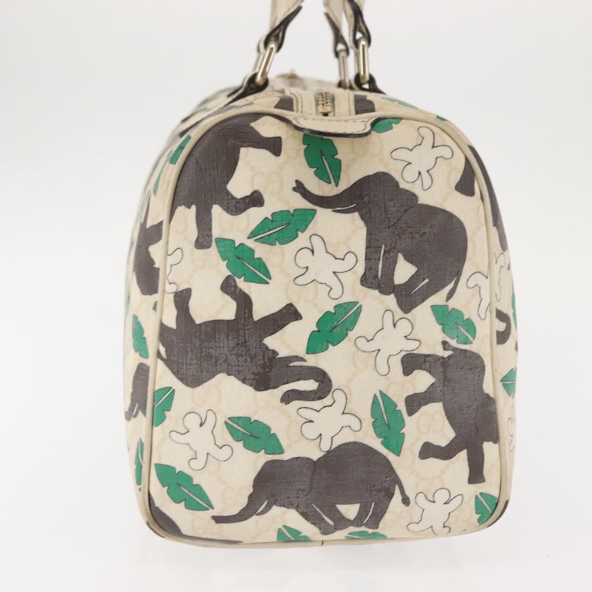 GUCCI GG Supreme Hand Bag PVC White 189895 Auth 146608