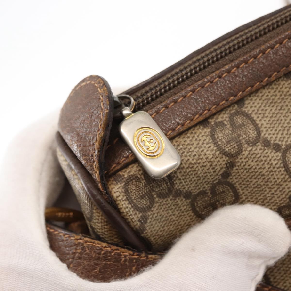 GUCCI GG Supreme Web Sherry Line Bag PVC Beige Gold 89 02 032 Auth 146615