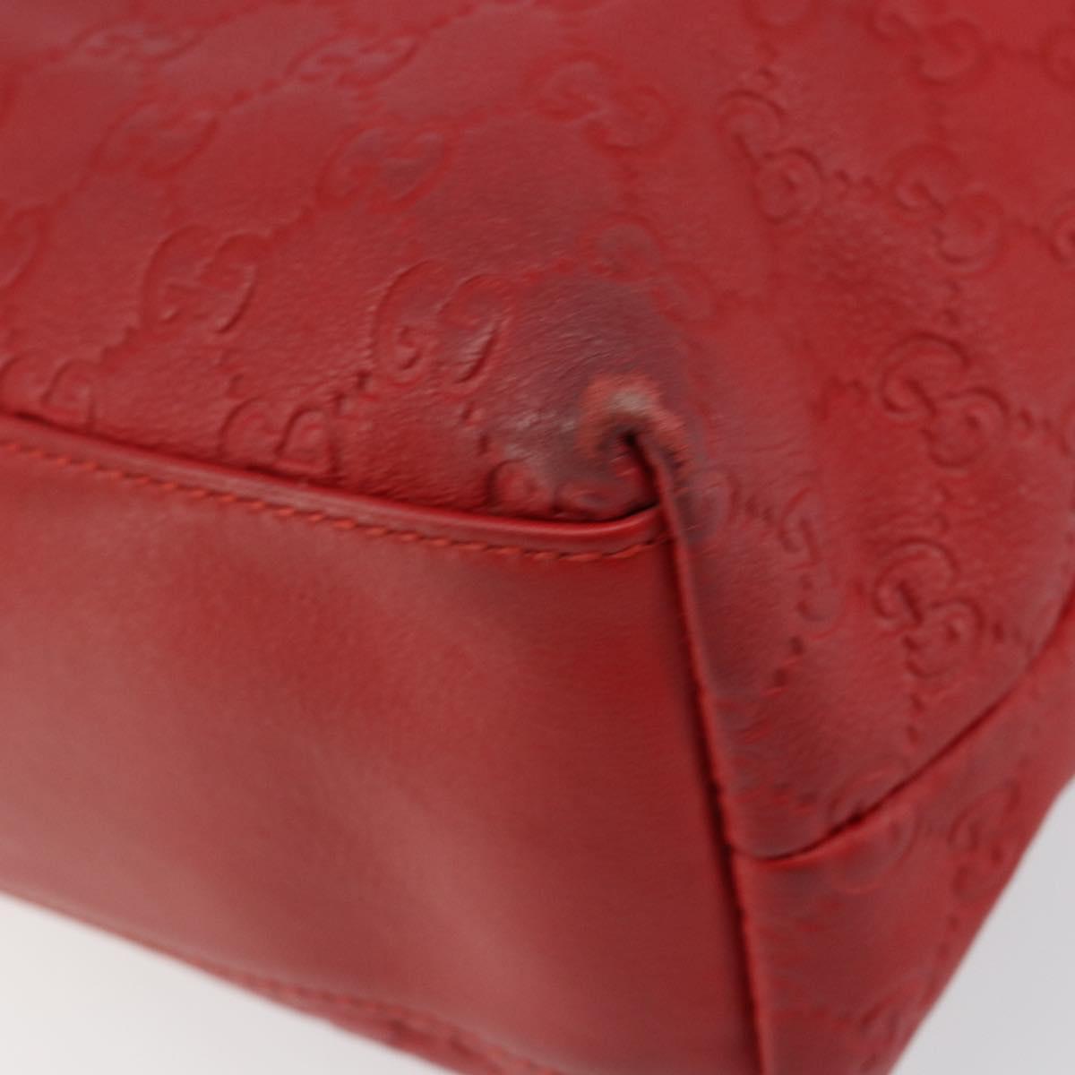 GUCCI GG Canvas Guccissima Tote Bag Leather Gold Red 211137 Auth 146617