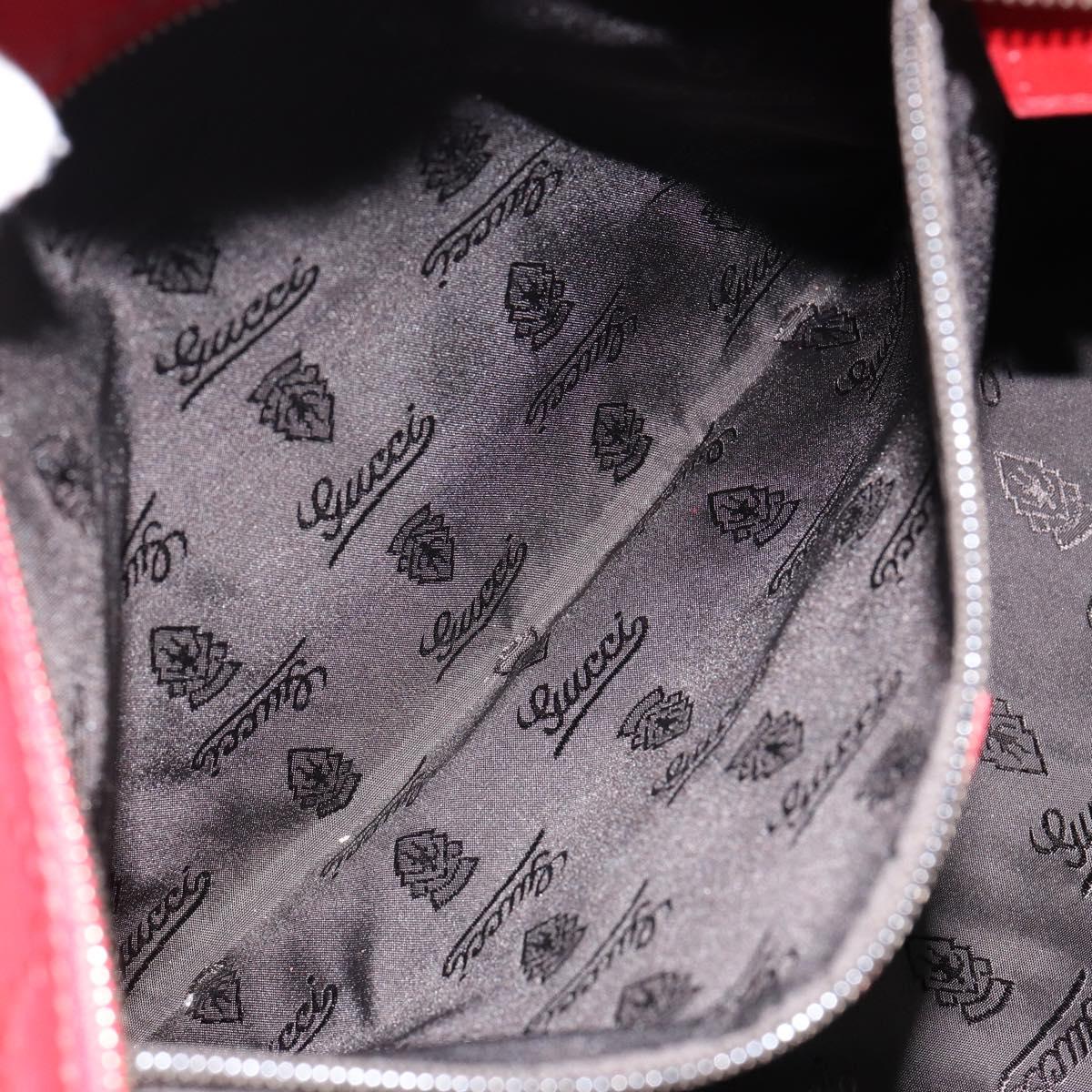 GUCCI GG Canvas Guccissima Tote Bag Leather Gold Red 211137 Auth 146617