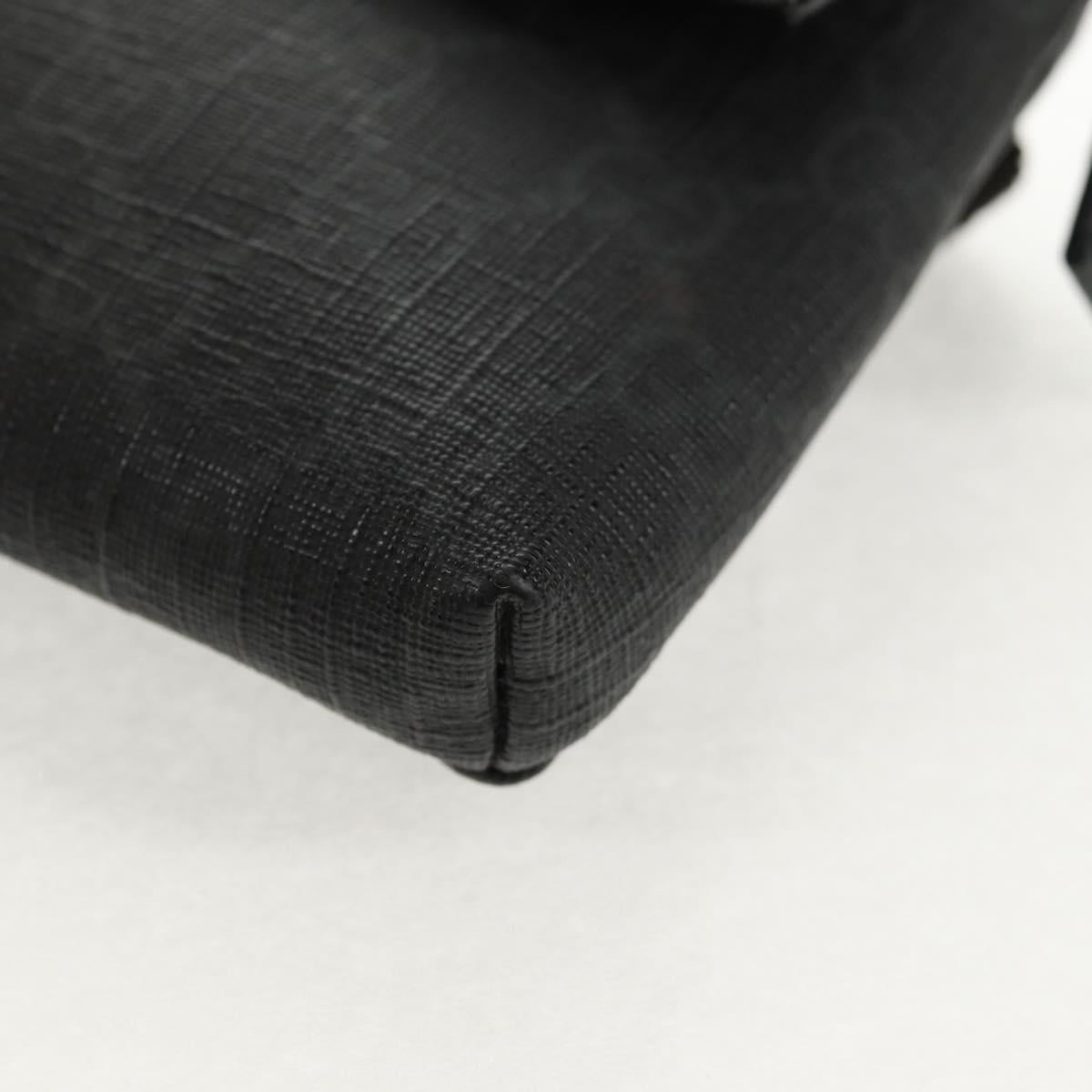 GUCCI GG Supreme Waist bag PVC Black Silver 161833 Auth 146624V