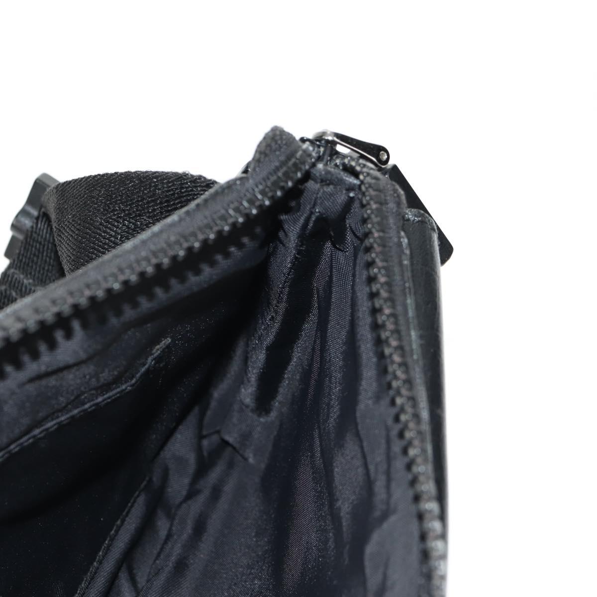 GUCCI GG Supreme Waist bag PVC Black Silver 161833 Auth 146624V