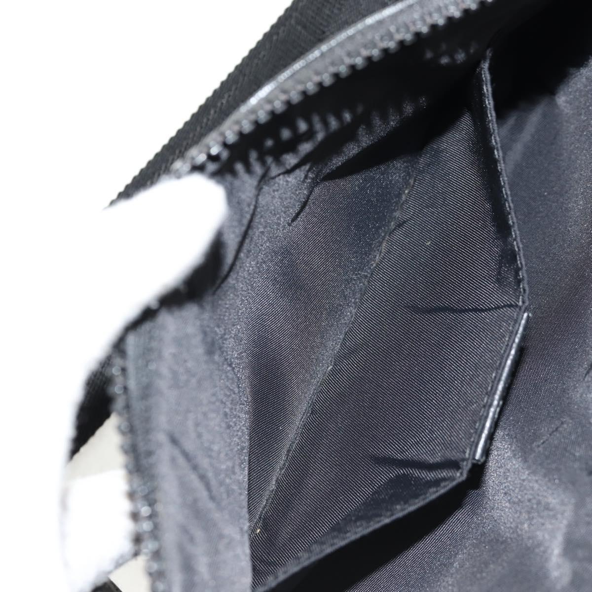 GUCCI GG Supreme Waist bag PVC Black Silver 161833 Auth 146624V